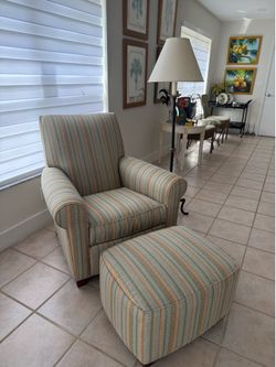 Ethan Allen comfy chair with ottoman