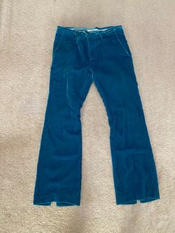 Facetasm Blue Velour Flare Pants - 30 x 34
