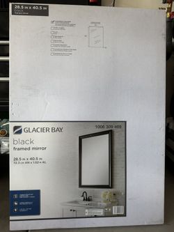Glacier bay Black Framed Mirror