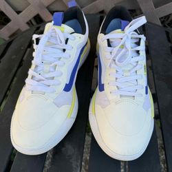 Vans UltraRange EXO MTE True White Blue Neon Lime MENS Size 10.5 Very Good HTF