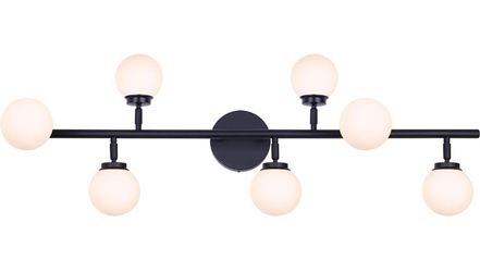 New 38" W Horizon Track Light 7-Light, 29W Integrated LED, 1600 Lumens, 3000K, Dimmable,Black