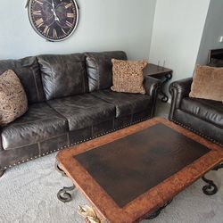 2 piece Leather couch