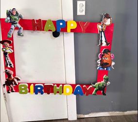 Toy Story Happy Birthday Photo Booth Frame