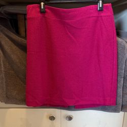 Banana Republic Vibrant Pink Wool Mini Pencil Skirt