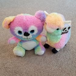 Rainbow Plush Koala and Llama Stuffed Animals 
