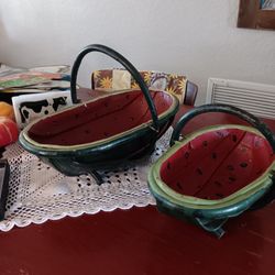 Vintage Watermelon Trung Bowls