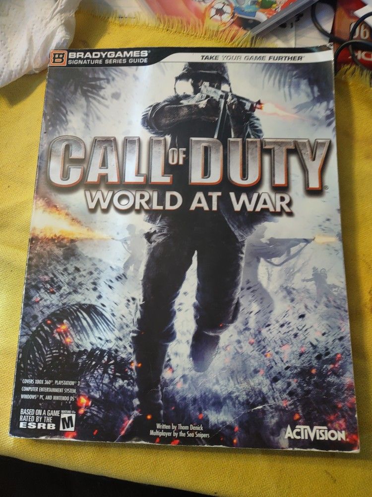 Bradygames Strategy Guide Call Of Duty World At War With Original Pull Out Map Great Shape