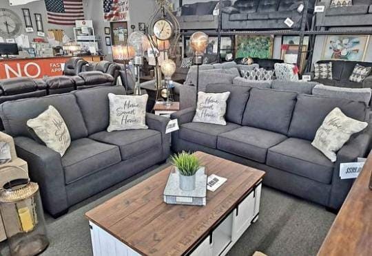 Slate Living Room Set Sofa and Loveseat Finance and Delivery Available 