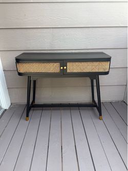 Black console table