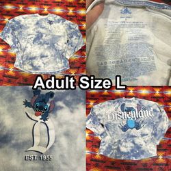 Disney Parks Spirit Jersey Adult Large Tie-Dye Stitch Experiment 626 Disneyland