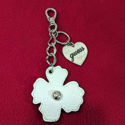 Guess Vegan Croc Leather Flower/Heart Bag Charm

Key Chain 