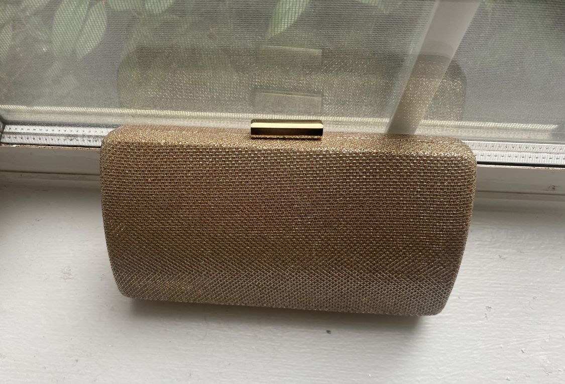 Gold Glitter Clutch For Wedding Or Party