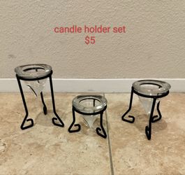 3 piece candle holder set