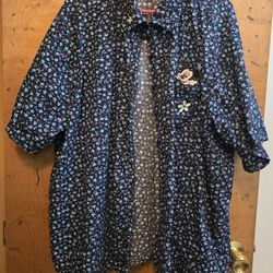 Disney Mickey Unlimited Blue Floral Blouse