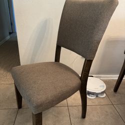 Set of 4 Upholstered Dining Chairs – Good Condition