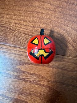 Vintage Wooden Halloween Pumpkin Jack O Lantern Surprise Prank Box Spider Scare