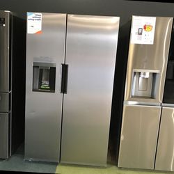 Midea Stainless Steel Side By Side Refrigerator With Water Dispenser