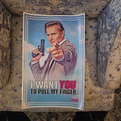 Liam Neeson Naked Gun Poster Pull My Finger 12 X 18 2025.