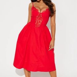 Poplin Midi Dress ! Size Small 