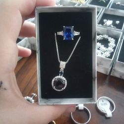 Sapphire Jewelry Set