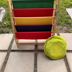 Kids Bookshelf And Hanging Organizer