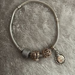 Pandora Bracelet and Charms Set