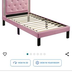 Twin Size Pink Bed