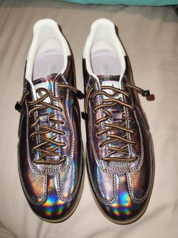 SKETCHERS HOTSHOT  MATELLIC LACE UP  SNEAKERS SIZE 8