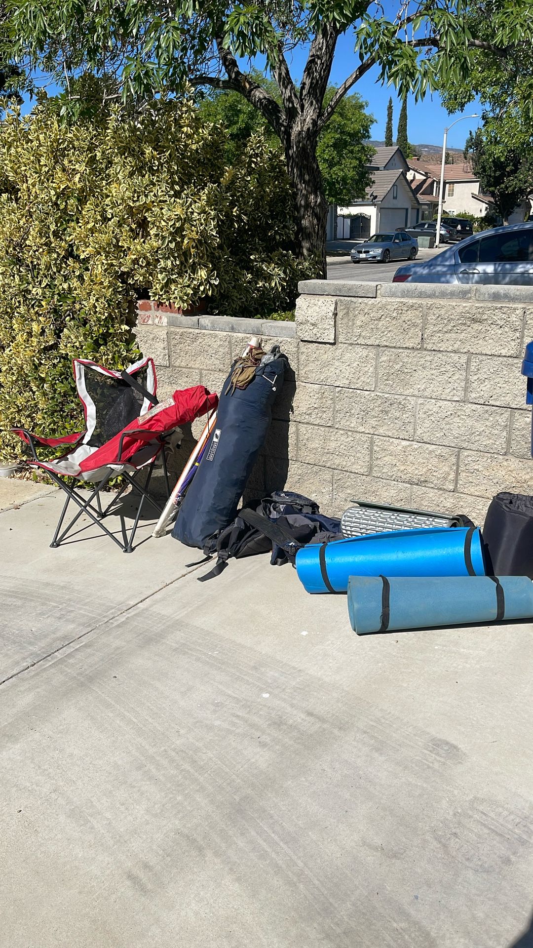 Camping Tent, Chairs, Backpacks