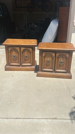 Two night stands solid wood