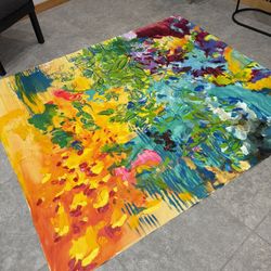 86x76 Acrylic On Canvas Original Art Abstract Oil Visual