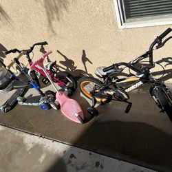 Kids bike and scooters