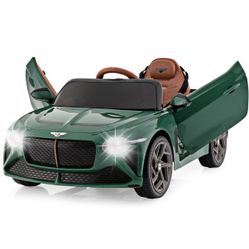 Bentley Bacalar Ride on Car, 12V Battery Powered Kids' Electric Vehicles w/Remote Control, Scissor Doors, Wireless Connection, Lights/Sound Effects,