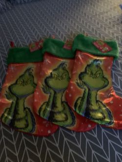 The Grinch Who Sole Christmas Stockings Set Of Three