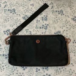 Lululemon Black Nylon Wristlet Clutch