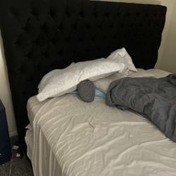 Queen Black Soft Headboard