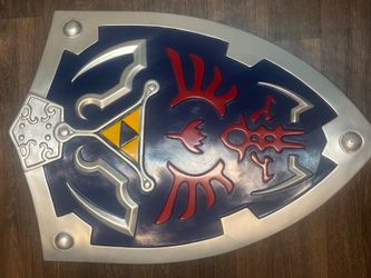 Zelda hyrule replica shield and master sword