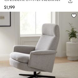 West Elm Recliner & Ottoman 