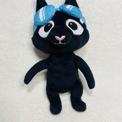 9” Ikea Kitty Plush Black Cat Goggles Plush