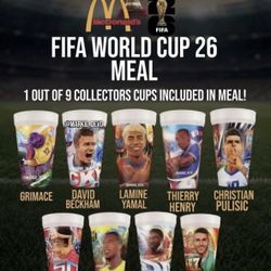 FIFA WORLD CUP MCDONALDS CUPS