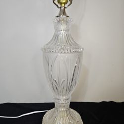 Mid 20th Century European Crystal Clear Industries Table Lamp