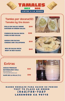 Deliciosos Tamales Mexicanos/ Delicious Mexican Tamales