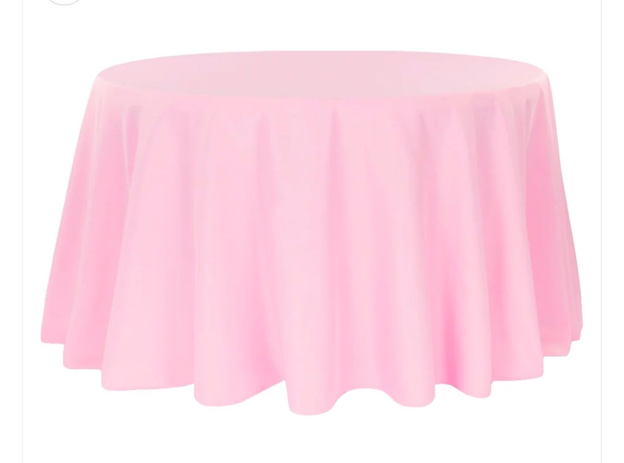 Premium Pink Polyester 120" Round Tablecloths – Elegant Event Decor