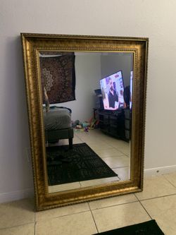 vintage golden antique mirror 
