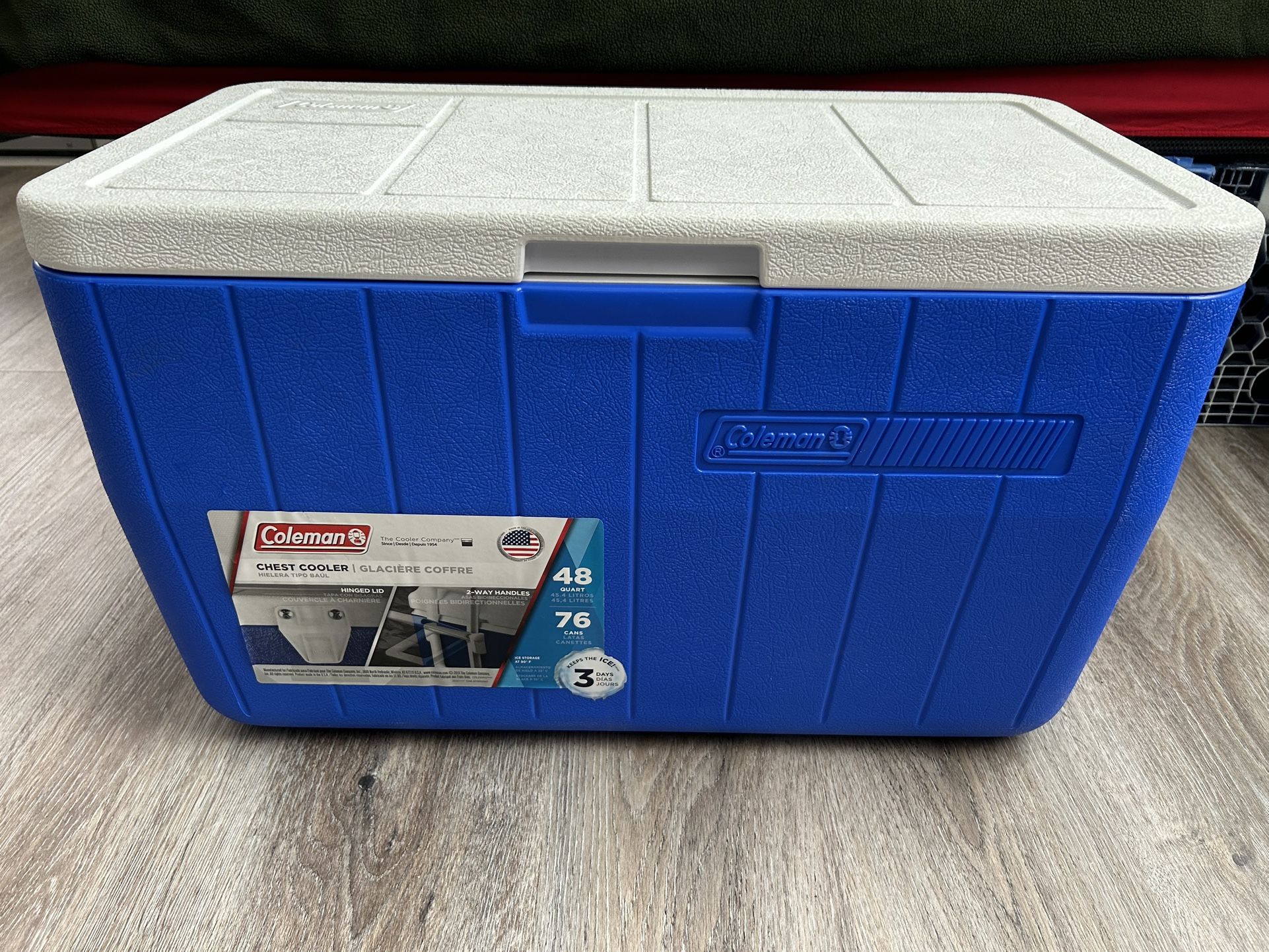Coleman chest cooler 48 quart and 5 Gallon Canteen