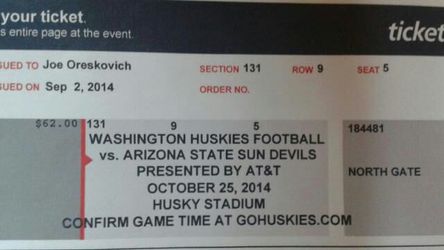 Huskies football tickets