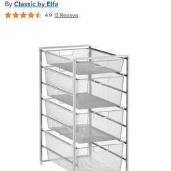 Elfa Mesh Narrow Drawer Solution (Container Store)