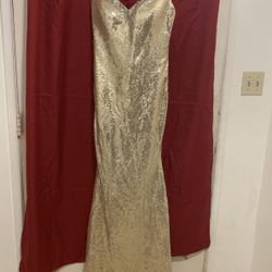 Gold sequin dress size 6. New. Never Worn $50