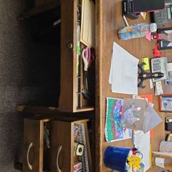 Antique Wooden Key Hole Desk 