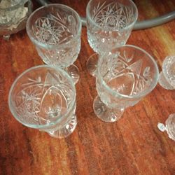 4 Waterford Crystal Wine Glasses 45.00